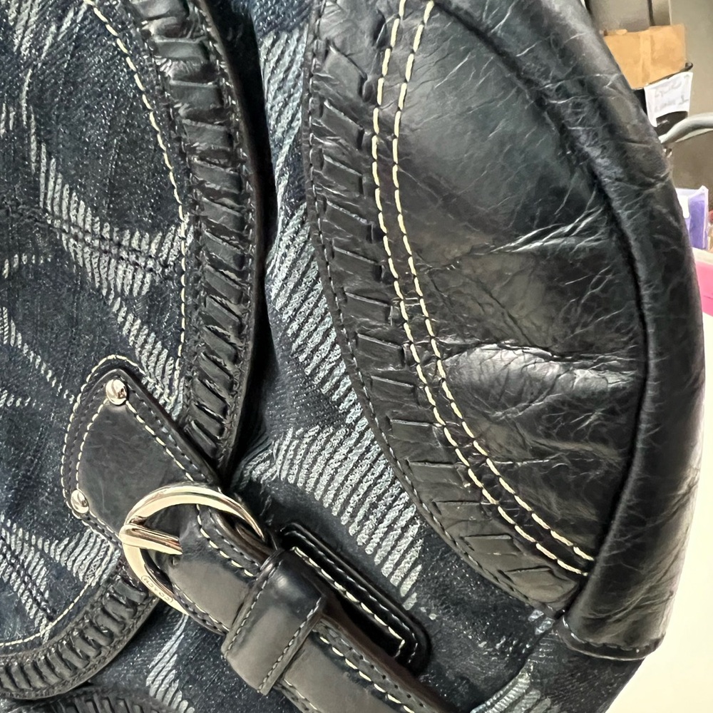Coach poppy K1169 18991 denim-blue Jean hobo Y2K - Picture 5 of 16